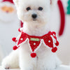 Hand-Crocheted Christmas Ruffle Collar for Pets (Red/Green)