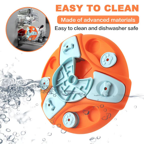 Round Dog Puzzle Feeder Slow Toy