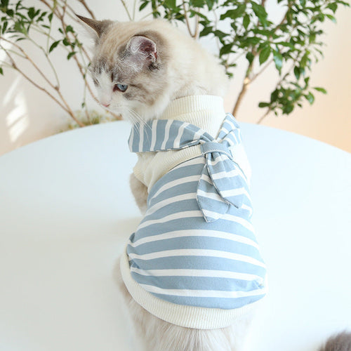 Cotton Striped Sailor Pet Shirt or Dress matching couple outfit