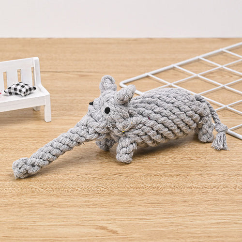 Cotton Rope Dog Toy – Cute Animals Chew