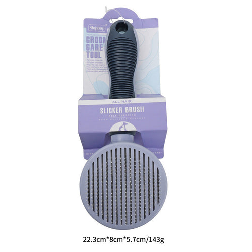 Round Self-Cleaning Slicker Brush for Dogs & Cats