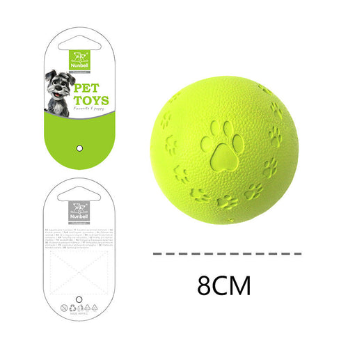 Textured Latex Squeaky Pet Toy Ball