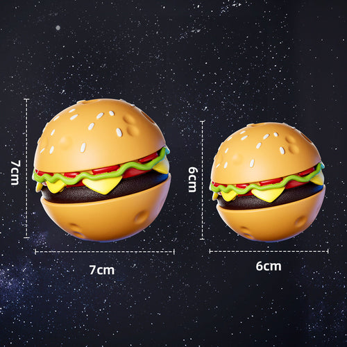 Latex Squeaky Food Ball Pet Toy Hamburger Pizza