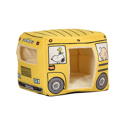 Cartoon Bus 2-in-1 Pet House Bed