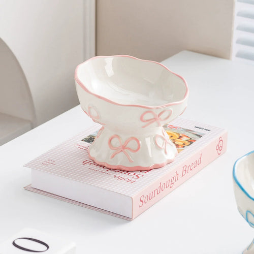 Pet Ceramic Bowl Princess Bow