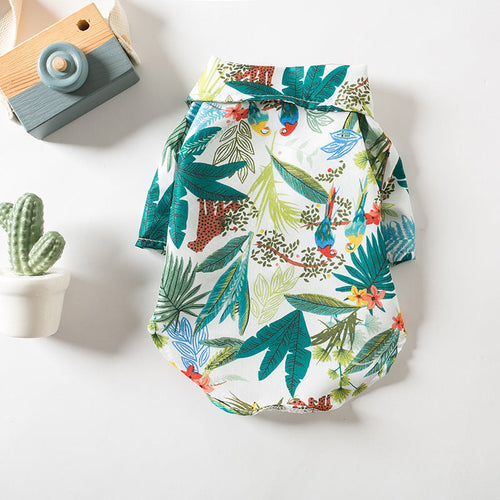 Tropical Hawaiian Dog Beach Shirt