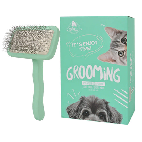 Large Mint Green Pet Slicker Brush for Dogs and Cats
