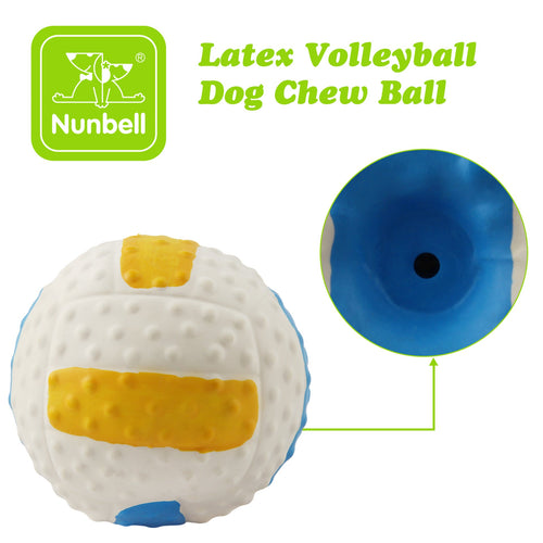 Latex Squeaky Volleyball Pet Toy
