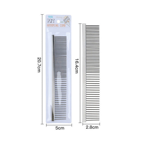 Stainless Steel Pet Row Comb for Dogs and Cats