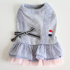 Gray Striped Pet Shirt or Dress Matching Couple Outfit
