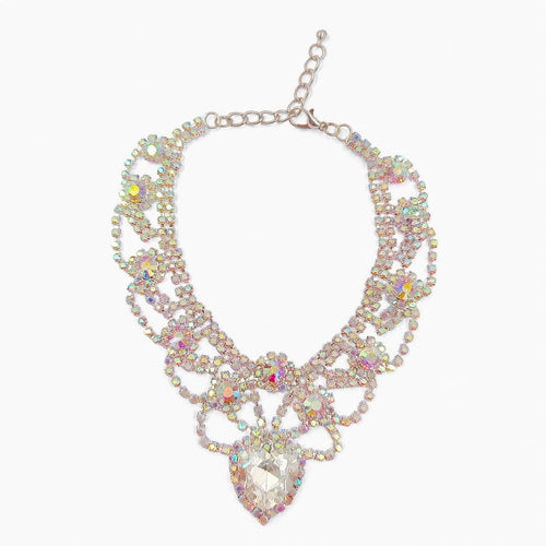 Iridescent Heart Pet Necklace Gift Box Set