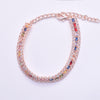 Rose-Gold-Tone Multicolor Rhinestone Pet Necklace