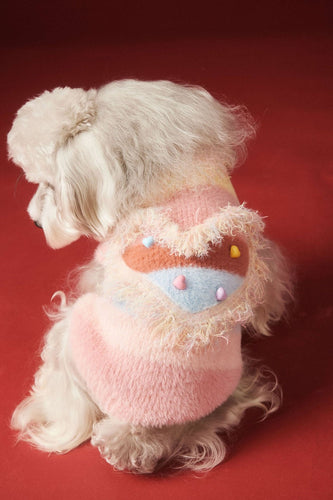 Cozy Heart Pet Sweater Dog Clothing