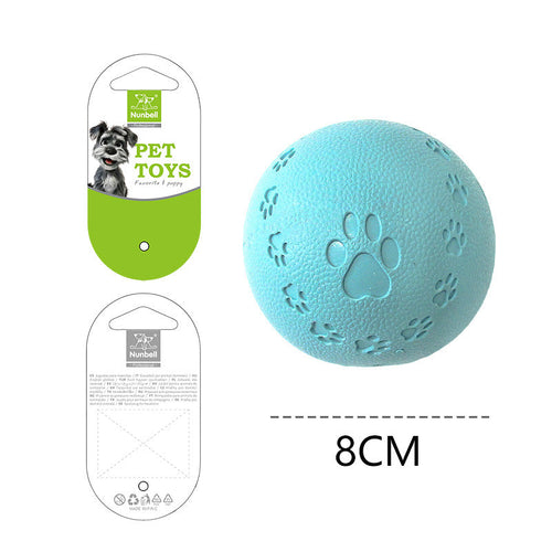 Textured Latex Squeaky Pet Toy Ball