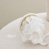 Lace straw hat white lace