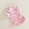 Tie-Dye Denim Suspender Pet Skirt & Cotton Ruffle Shirt
