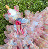 Pastel Floral Tulle Pet Dress with Detachable Gown