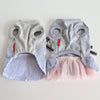 Gray Striped Pet Shirt or Dress Matching Couple Outfit