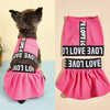Rose Pink LOVE 2-Piece GYM Dog Dress Set