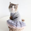 Gray Striped Pet Shirt or Dress Matching Couple Outfit