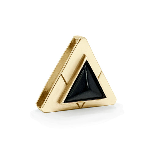 Onyx Triangle Crystal Charm – Gold or Silver | DIPHDA