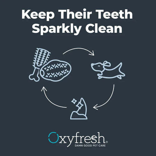 Oxyfresh 100% Natural Rubber Dog Dental Toy – Fun, Easy Way to Clean Dog Teeth