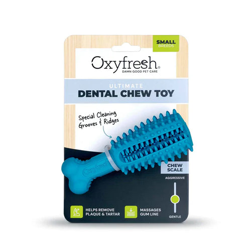 Oxyfresh 100% Natural Rubber Dog Dental Toy – Fun, Easy Way to Clean Dog Teeth