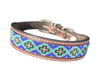 Epic Padded Leather Dog Collar with Beaded Design P