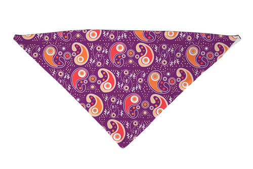 Pastel Retro Paisley Dog Bandana