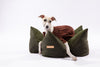 OULU X PEHOM - CUDDLE PET PILLOW BED- Navy Blue / Olive Green / Canyon Brown
