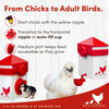 RentACoop 2.5 Pound Chick2Chicken Medium Port Feeder and 64 Ounce (2 Liter) Drinker Set for Chicks, Chickens, Quail, and Other Small Birds