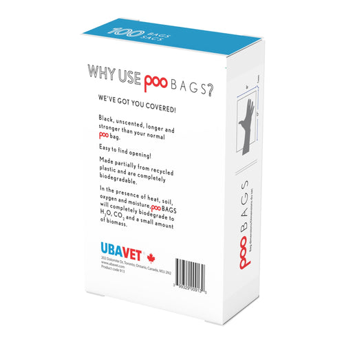 UBAVET DOO Extra-Long Durable Waste Bags for Dogs & Cats – (100-Pack)