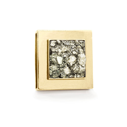 Pyrite Galaxy Crystal Charm – Gold or Silver | DIPHDA