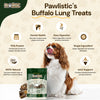Pawlistic Water Buffalo Lung Chews for Dogs and Cats - Single Ingridient, Long-Lasting, High Protein, Low Fat