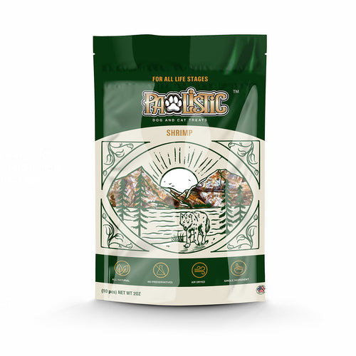 Shrimp Treats for Dogs & Cats - 10pc - All-Natural, Single Ingredient, Hypoallergenic, Made in USA, Great for Training