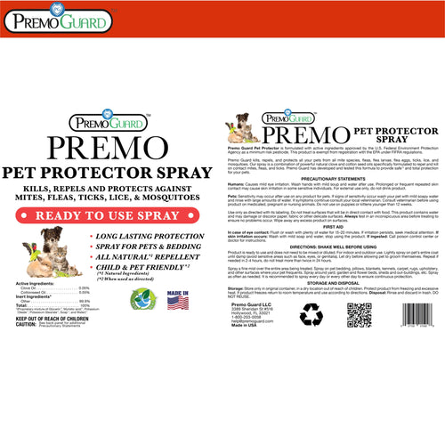 Pet Protector 32 oz | Plant Based Natural Non-Toxic | Premo Guard