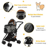 Luxury Folding Pet Stroller Travel Carriage 2 In 1 (Grey)