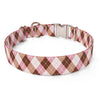 Pink and Brown Argyle Dog Collar