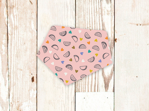 Pink Taco Hearts Dog Bandana