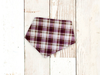 Plum Tartan Plaid FLANNEL Dog Bandana