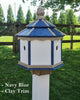 Amish Poly Gazebo Birdhouse with 3 Nesting Holes – Durable Outdoor Bird House (Post Not Included)