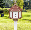 Amish Poly Gazebo Birdhouse with 3 Nesting Holes – Durable Outdoor Bird House (Post Not Included)