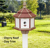 Amish Poly Gazebo Birdhouse with 3 Nesting Holes – Durable Outdoor Bird House (Post Not Included)