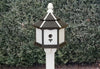 Amish Poly Gazebo Birdhouse with 3 Nesting Holes – Durable Outdoor Bird House (Post Not Included)