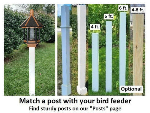 Premium Amish Poly Bird Feeder with Feeding Tube – Weather-Resistant Outdoor Bird Feeder
