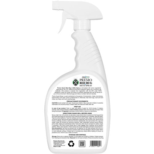 Bed Bug & Mite Killer Spray 24 oz | Natural & Non-Toxic | Premo Guard