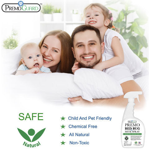 Bed Bug & Mite Killer Spray 24 oz | Natural & Non-Toxic | Premo Guard