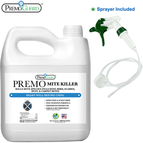 Mite Killer Spray 128 oz | Natural & Non-Toxic | Premo Guard