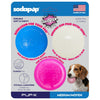Glitter Ball 3-Pack Dog Toy | Soft PUP-X Rubber Floating Fetch Ball with Treat Dispenser | USA Made