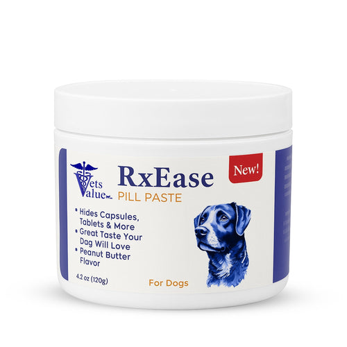 RxEase Pill Paste for Dogs – 4.2 oz Peanut Butter Flavor – Hides Capsules, Tablets & More – Easy-to-Mold Medication Treat for Dogs – Great-Tasting Dog Pill Wrap Paste
